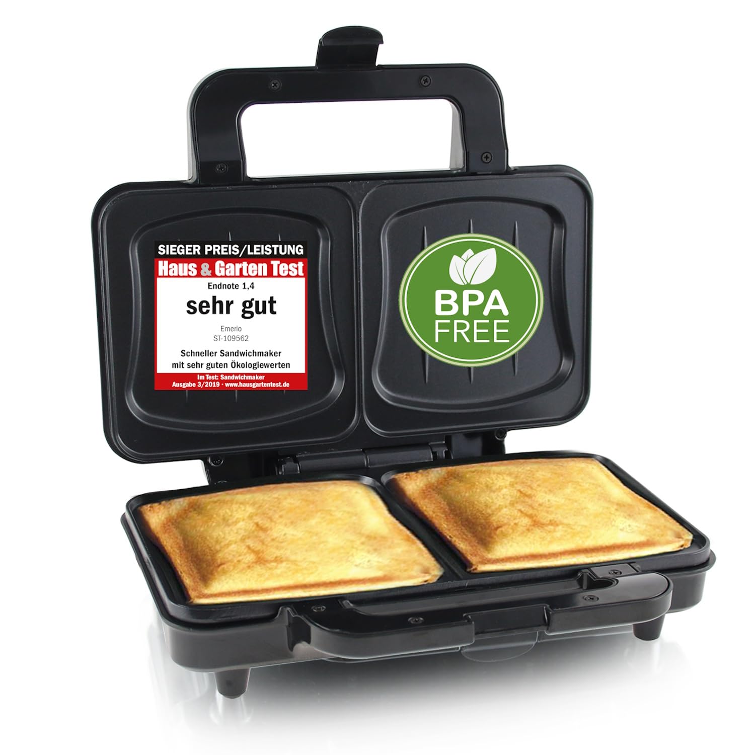 Doppia Griglia Antiaderente Per Toast E Sandwich - In Alluminio, 34,5x15x3 Cm, Adatta A Vari Piani Cottura - 4