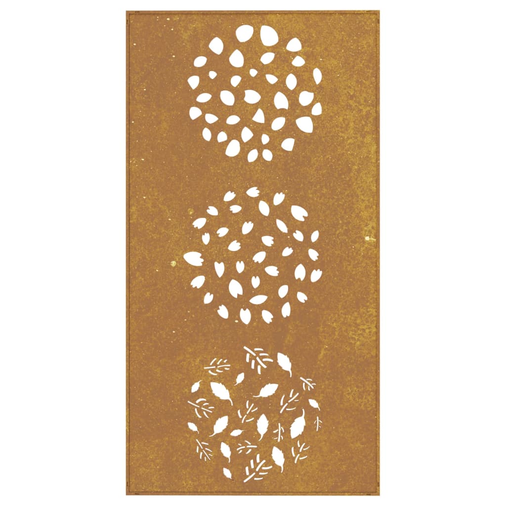 Maison Exclusive - Décoration murale jardin 105x55 cm acier corten design feuille - 5