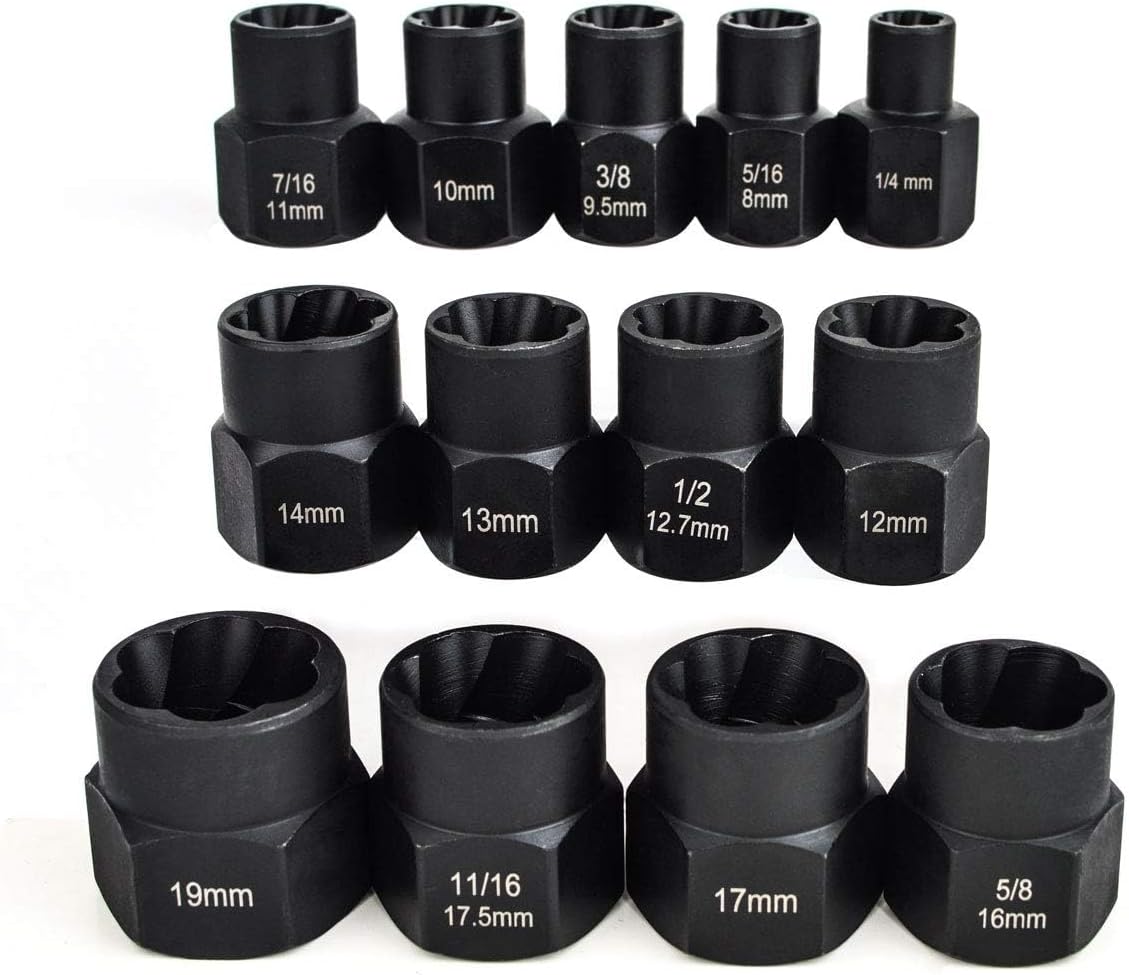 Kit Extracteur De Boulons Topec - 13 Pièces - Pour Écrous Endommagés Ou Rouillés
