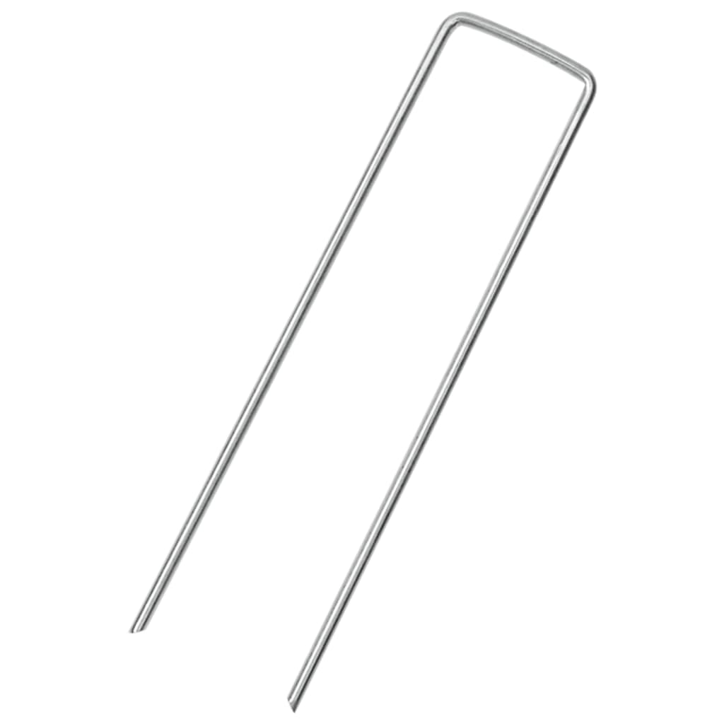 Kołki gruntowe w kształcie litery U, 50 szt., 15x3,5 cm, stal