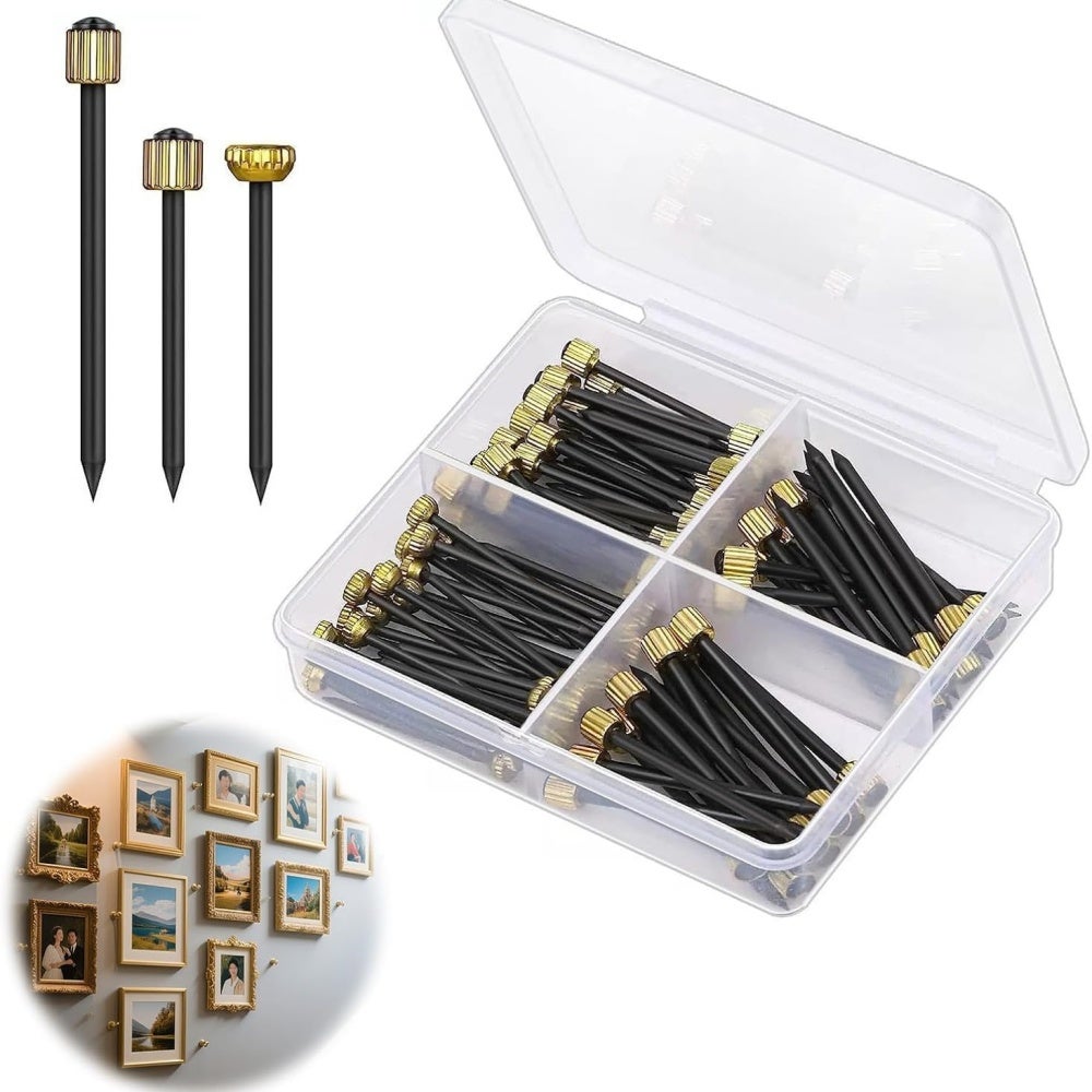 Paquete De 50 Clavos De Acero Galvanizados 3.4mm X 90mm - Clavos Multiusos Con Acabado Brillante Para Colgar Cuadros Y Carpintería