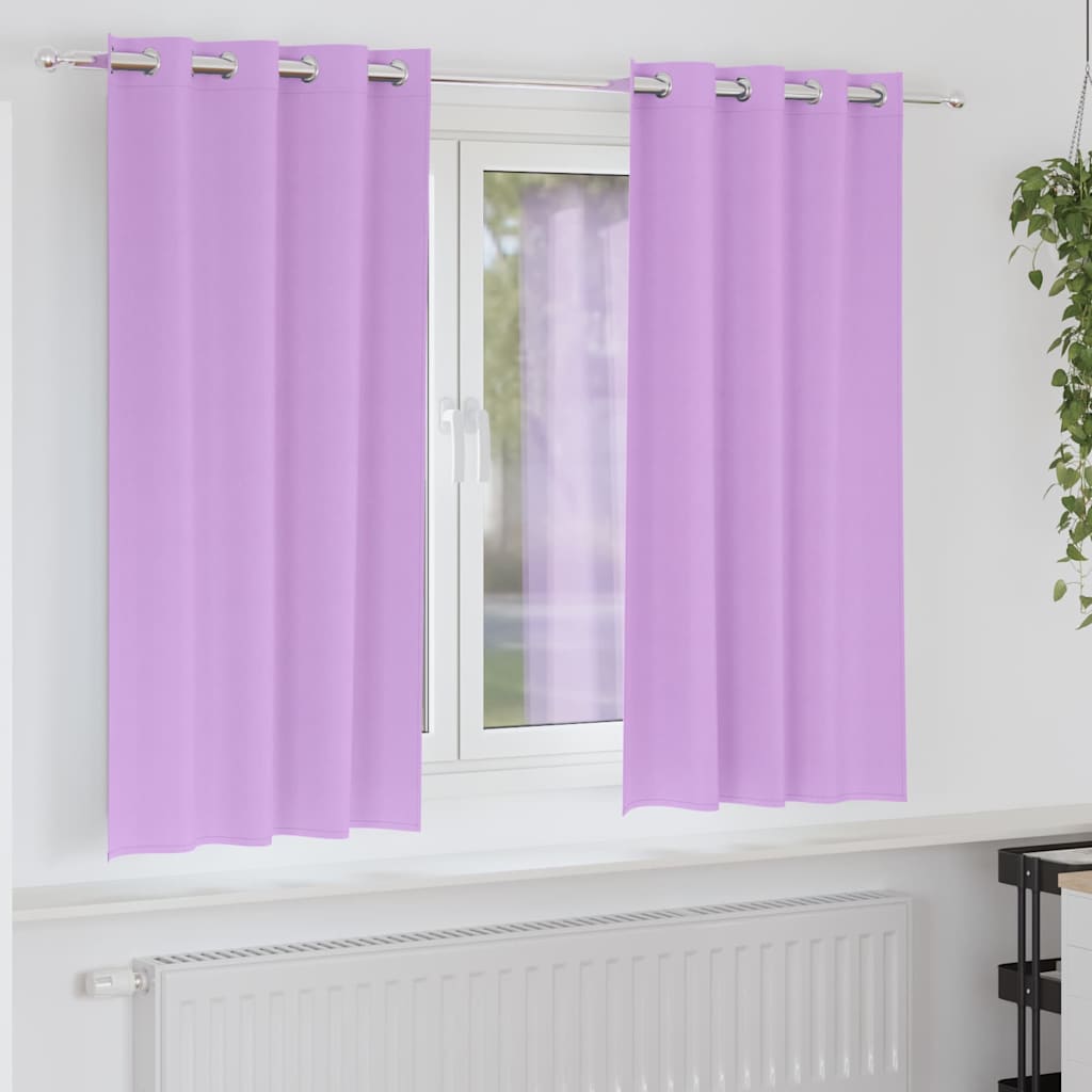 Juego De 2 Cortinas Con Ojales Para Ventana De Cocina, Opacas Y Termicas Diseno Moderno Aislantes 86962032