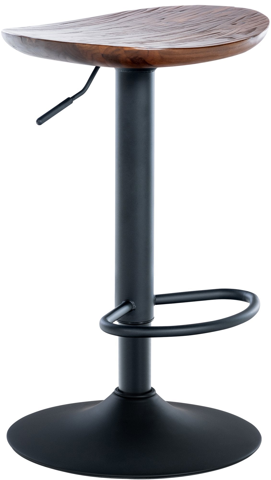 Clp Taburete De Bar Eskelde Con Base Metálica Nogal Negro , Leroy Merlin