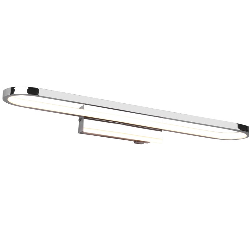 Kinkiet LED łazienkowy GIANNI chromowany biały 22W Ciepła biel 2700lm akryl wym:8x60x15cm IP44 Trio