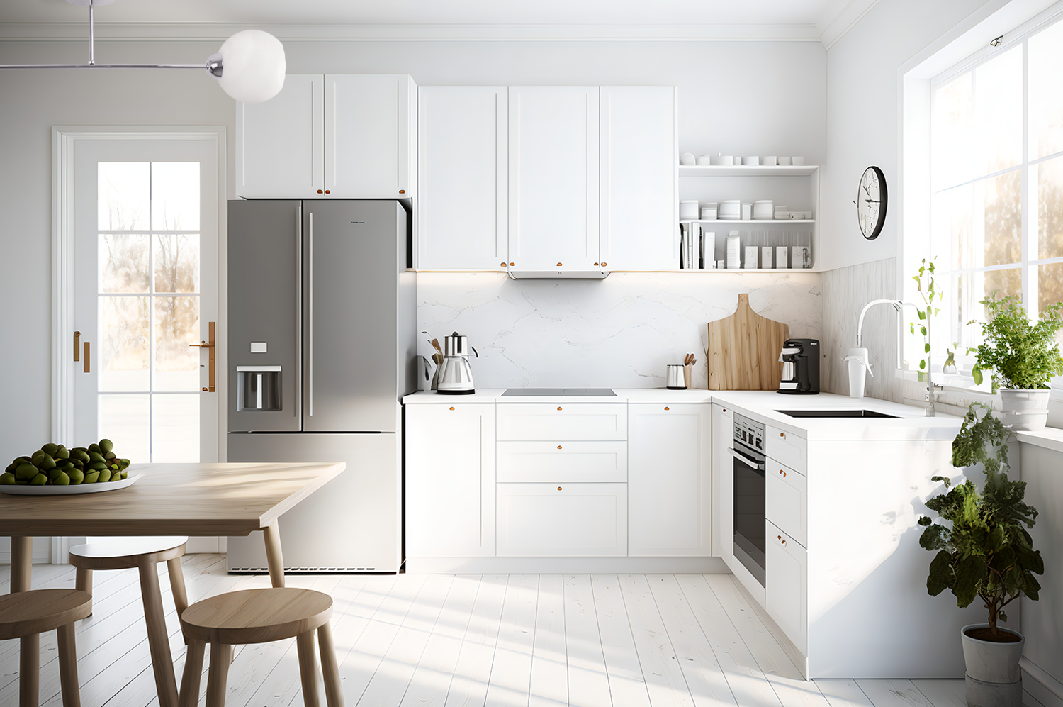 Lampa sufitowa wisząca Austria srebrna glamour 2xE27 klosz kula biała Light Home LH - 2