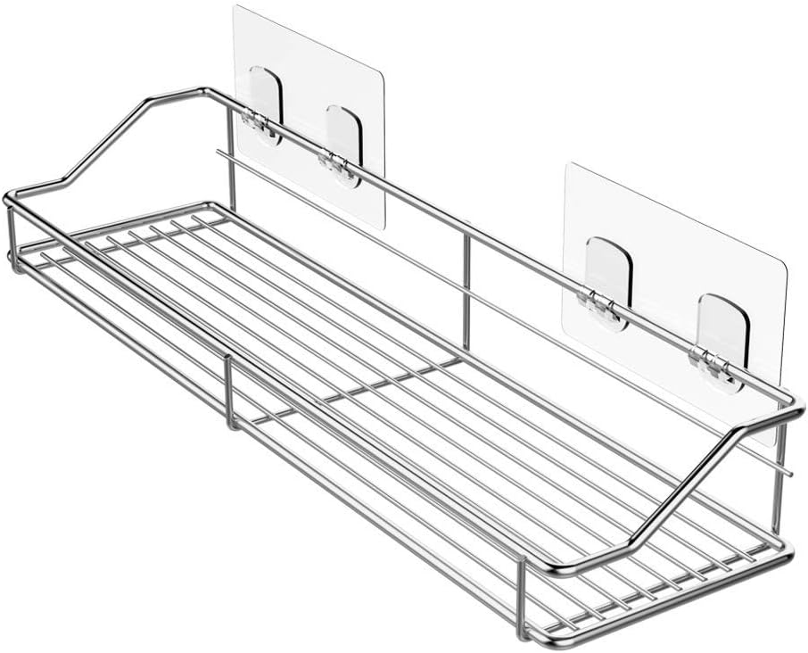 Koszyk prysznicowy, koszyk łazienkowy, koszyk na toaletę, kuchenny stojak na przyprawy, stal nierdzewna SUS304, bez otworów wiertniczych - zestaw 2 e
