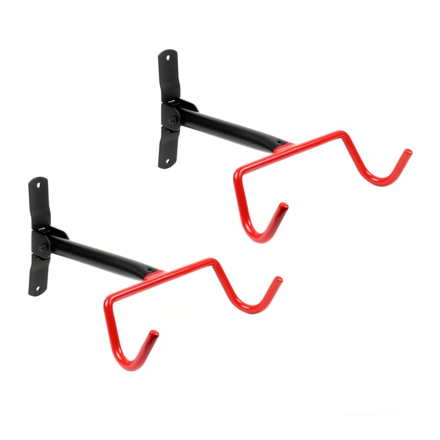 Wiltec Portabici a muro, ganci pieghevoli per 2 biciclette da 30 kg ciascuno, salvaspazio