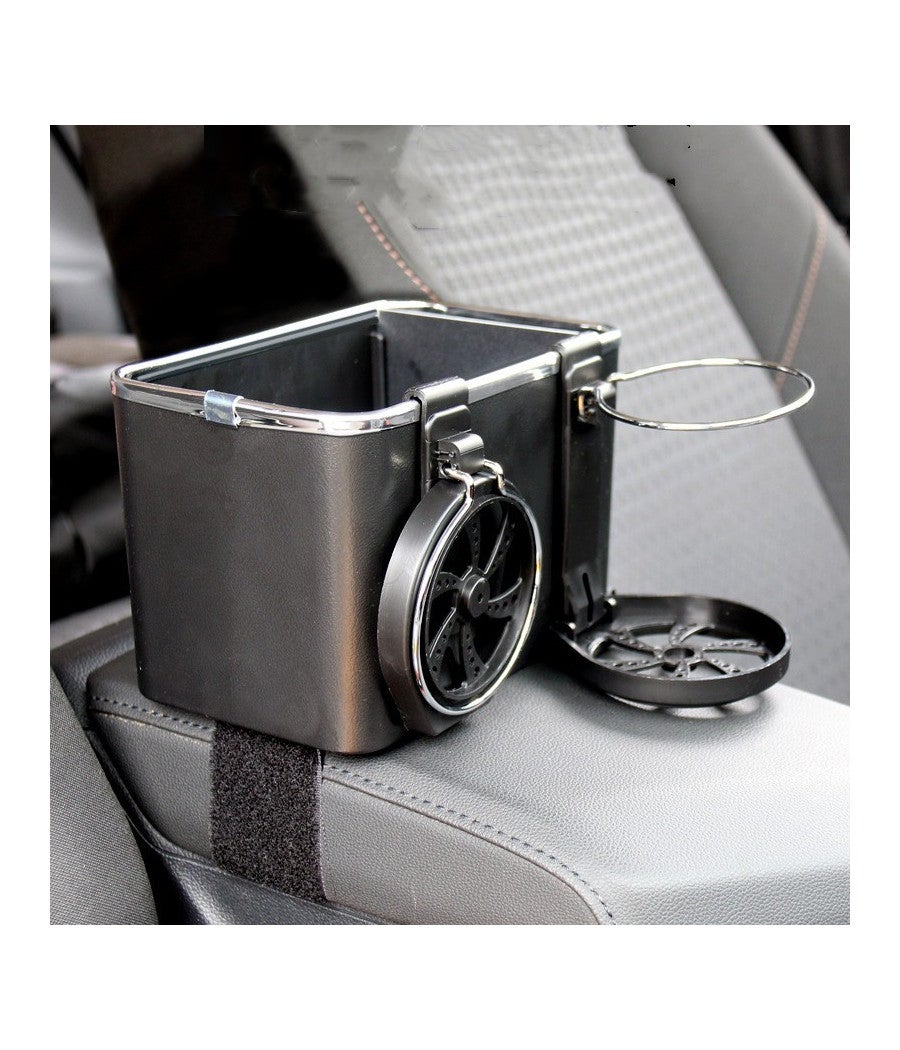 Trade Shop - Organizer Per Bracciolo Universale Portaoggetti Per Auto Con Porta Bicchieri - - 2