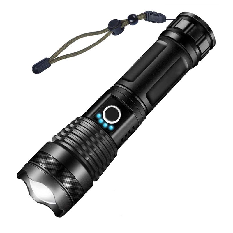 Lampe Torche LED Rechargeable – Puissante, Zoomable, Tactique, Haute Luminosité