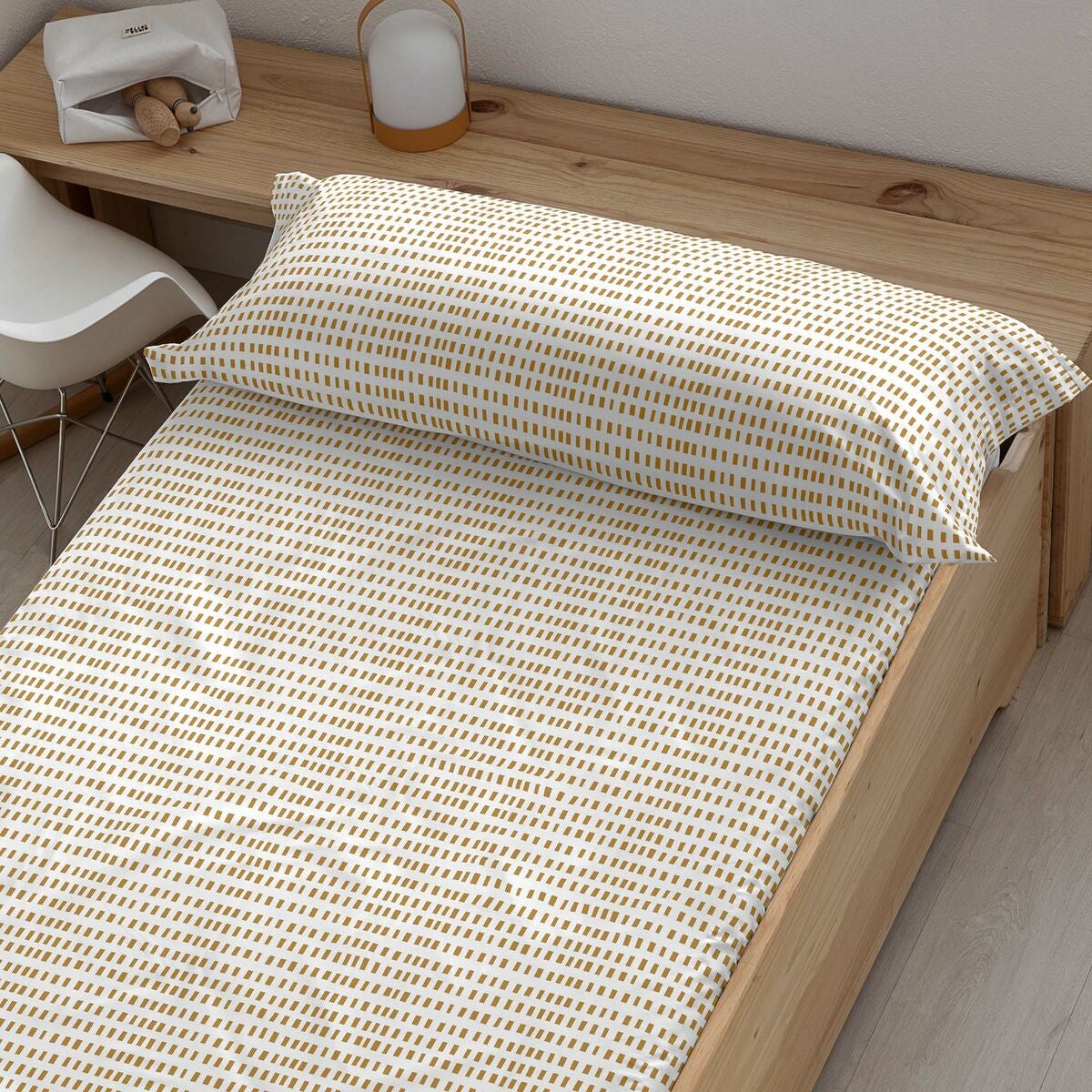 Sábana bajera ajustable kids&cotton huali multicolor 105 x 200 cm