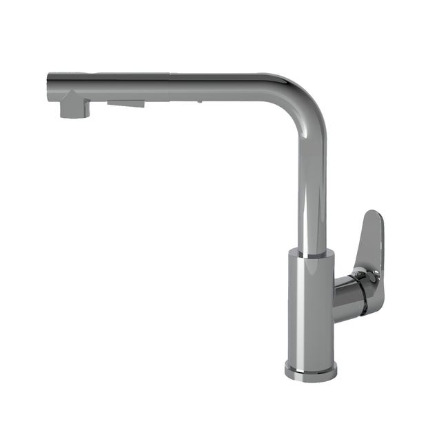 Grifo cocina monomando con caño alto Edesa Maro Cromo Leroy Merlin