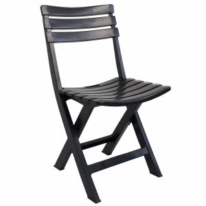 Sedia Impilabile Schienale Alto, Effetto Rattan, Made In Italy, 60 X 62 X 89 Cm Color Antracite 85205861