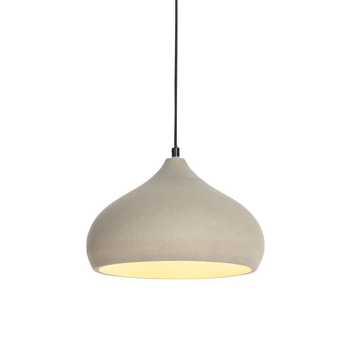 Qazqa nowoczesny lampa wisząca - Nick - beton, okrągły, max. 40w, kompatybilny z żarówką LED, e27, 29cm oświetlenie wewnętrzne