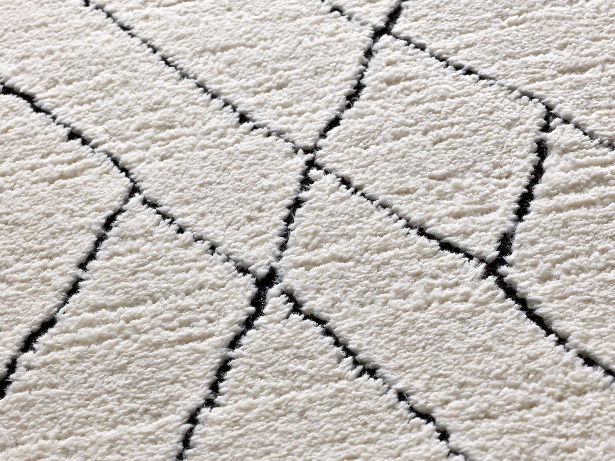 Alfombra interior blanco rectangular 120 x 170 cm TURIN bereber con relieve - ATTICGO - 4