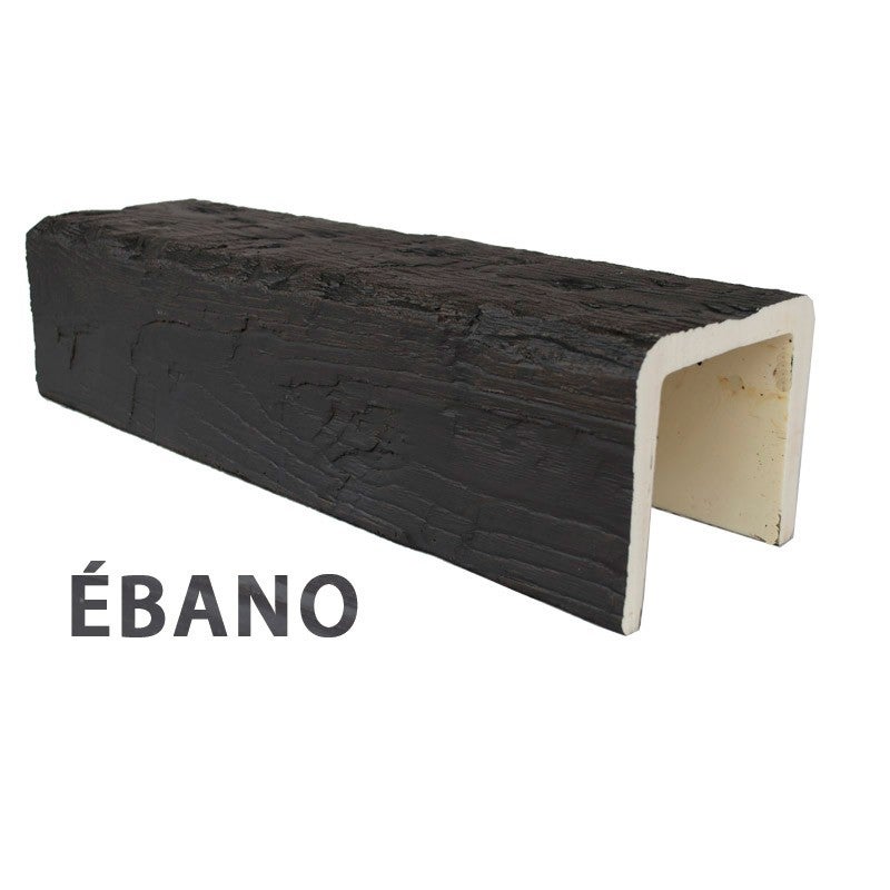 Decoracion Poliuretano  Viga Imitación Madera Color Ébano 15X18,5X300 Cm Fabricada En Poliuretano , Leroy Merlin