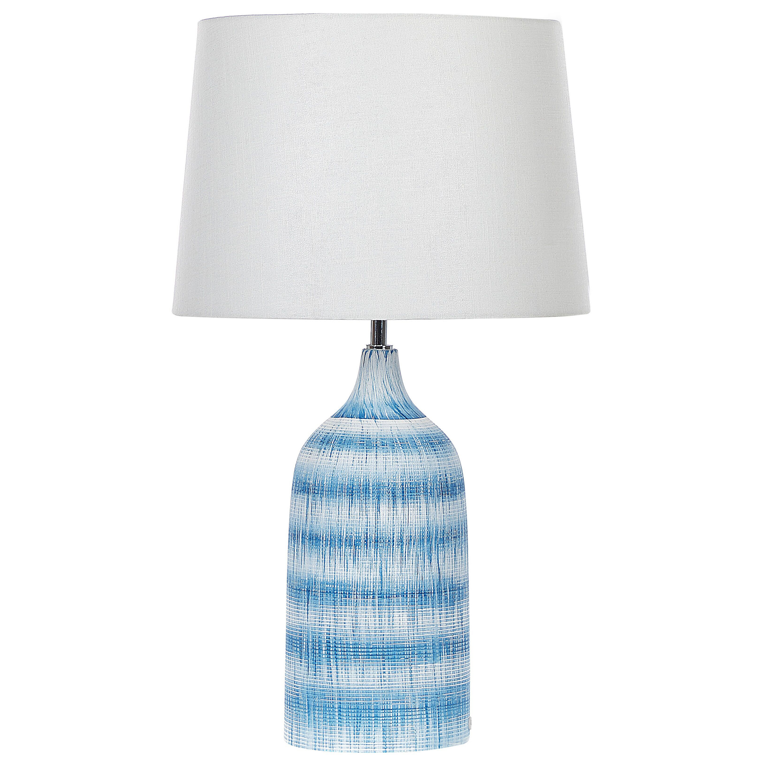 Beliani Lámpara De Mesa Georgina Cerámica Azul , Leroy Merlin