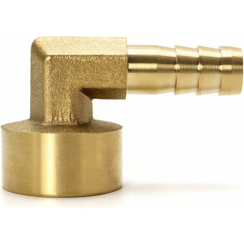 Kolanko mosiężne 90 stopni, końcówka rury mosiężnej, 8 mm x G1/2, 2 sztuki