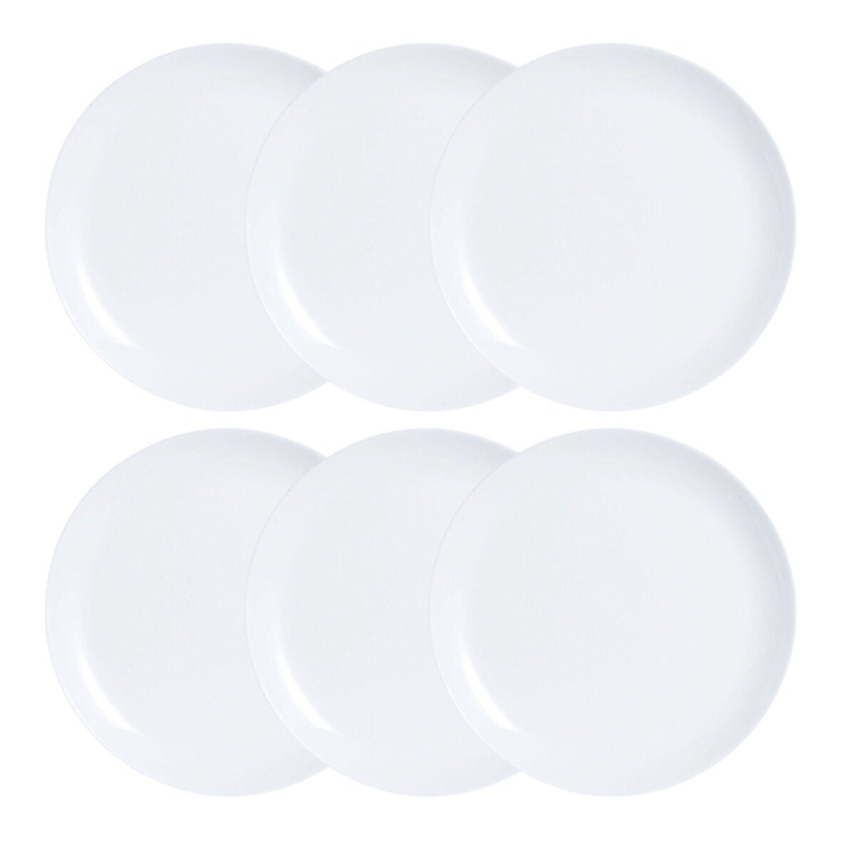 Luminarc Set De Platos Diwali 6 Pcs Vidrio Blanco , Leroy Merlin