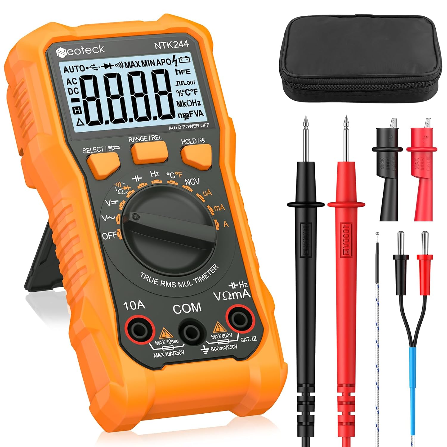Multimètre Numérique 6000 Points Mesure AC/DC, Capacité, Température — free download