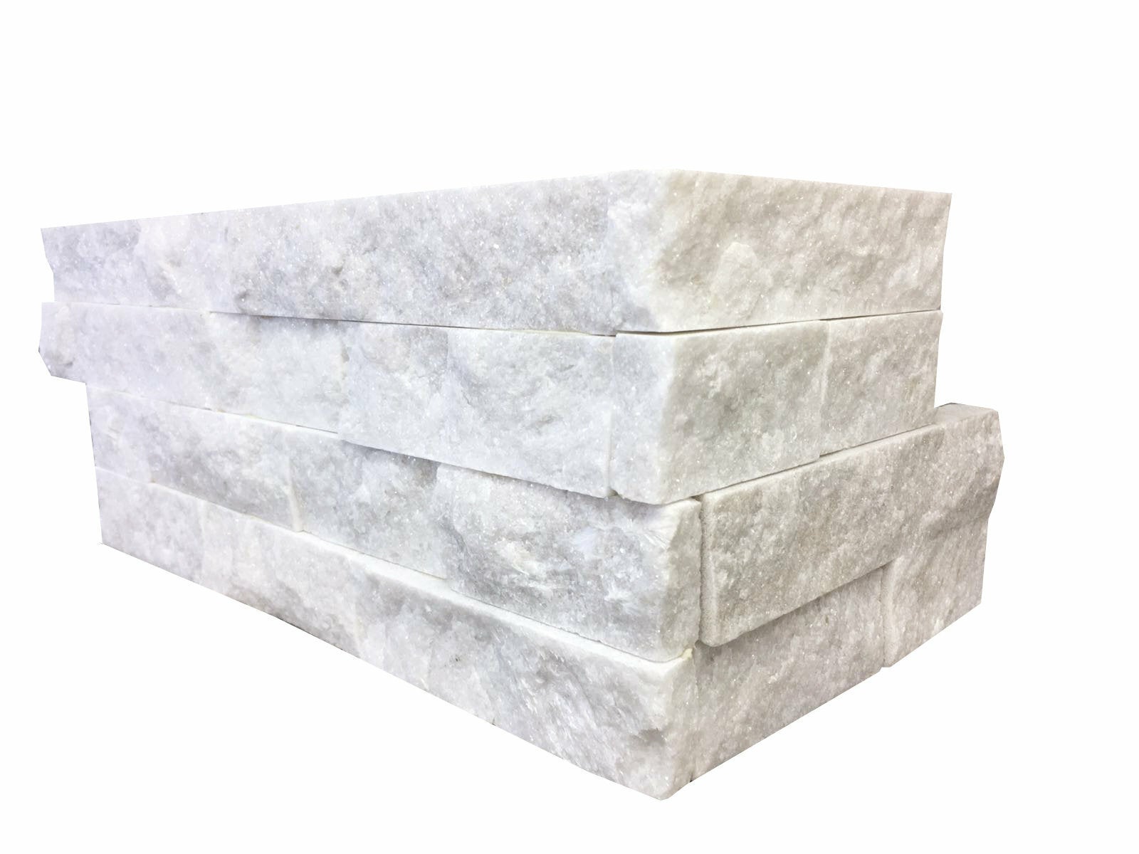 Parement mural - SLIMPANEL - Whitepearl - Naturelle - 15x55-60x1-2cm en Z - 6