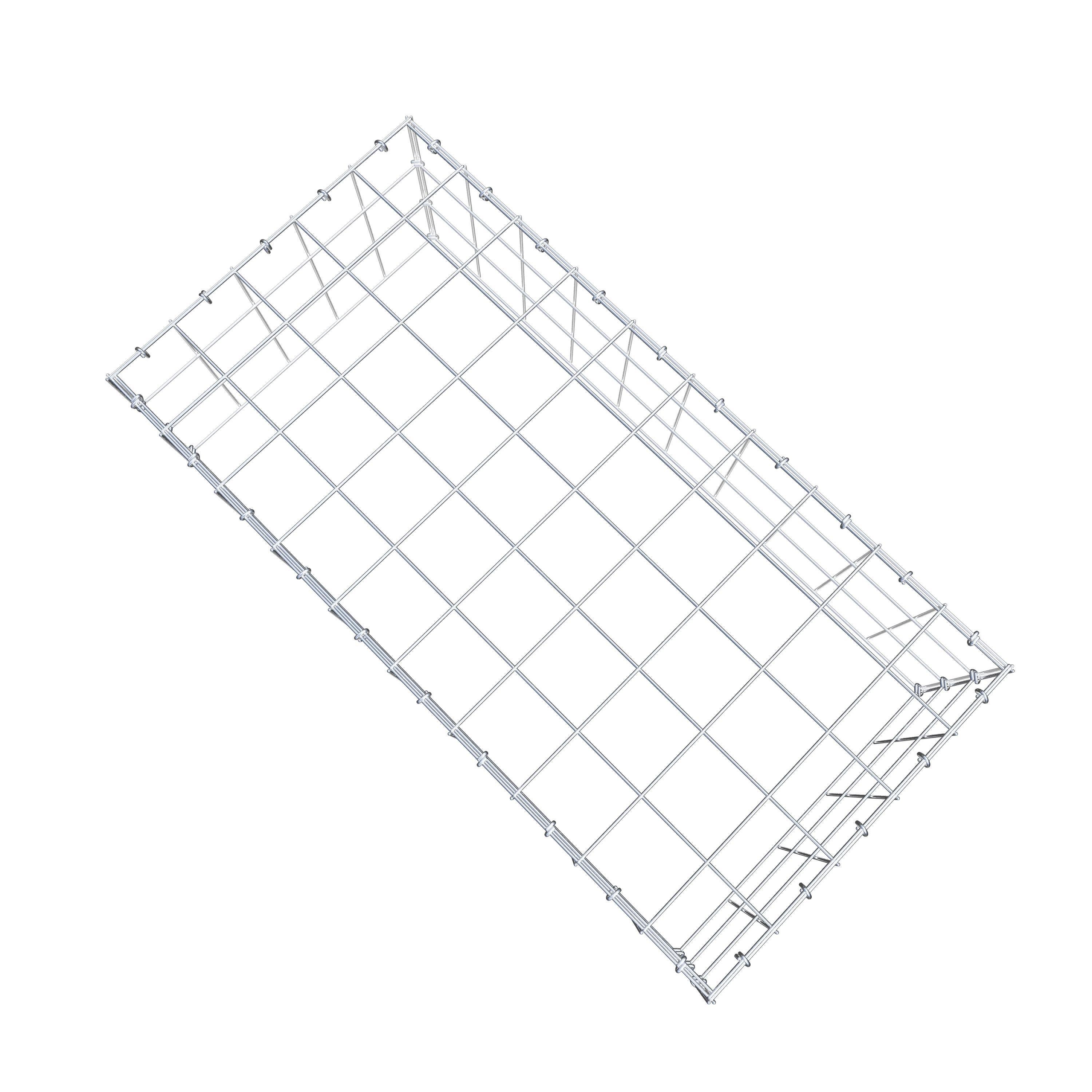 Gavión para apilar en acero galvanizado 100x30x50cm (LxAxP), malla 10 x 10cm, Anillo en C, sin rejilla inferior - 8