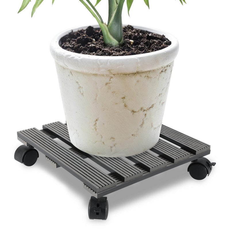 Plateau à Roulettes Pour Pot De Fleurs – Support Mobile Ø33 Cm, Charge Robuste, Déplacement Facile Plantes & Bonsaï
