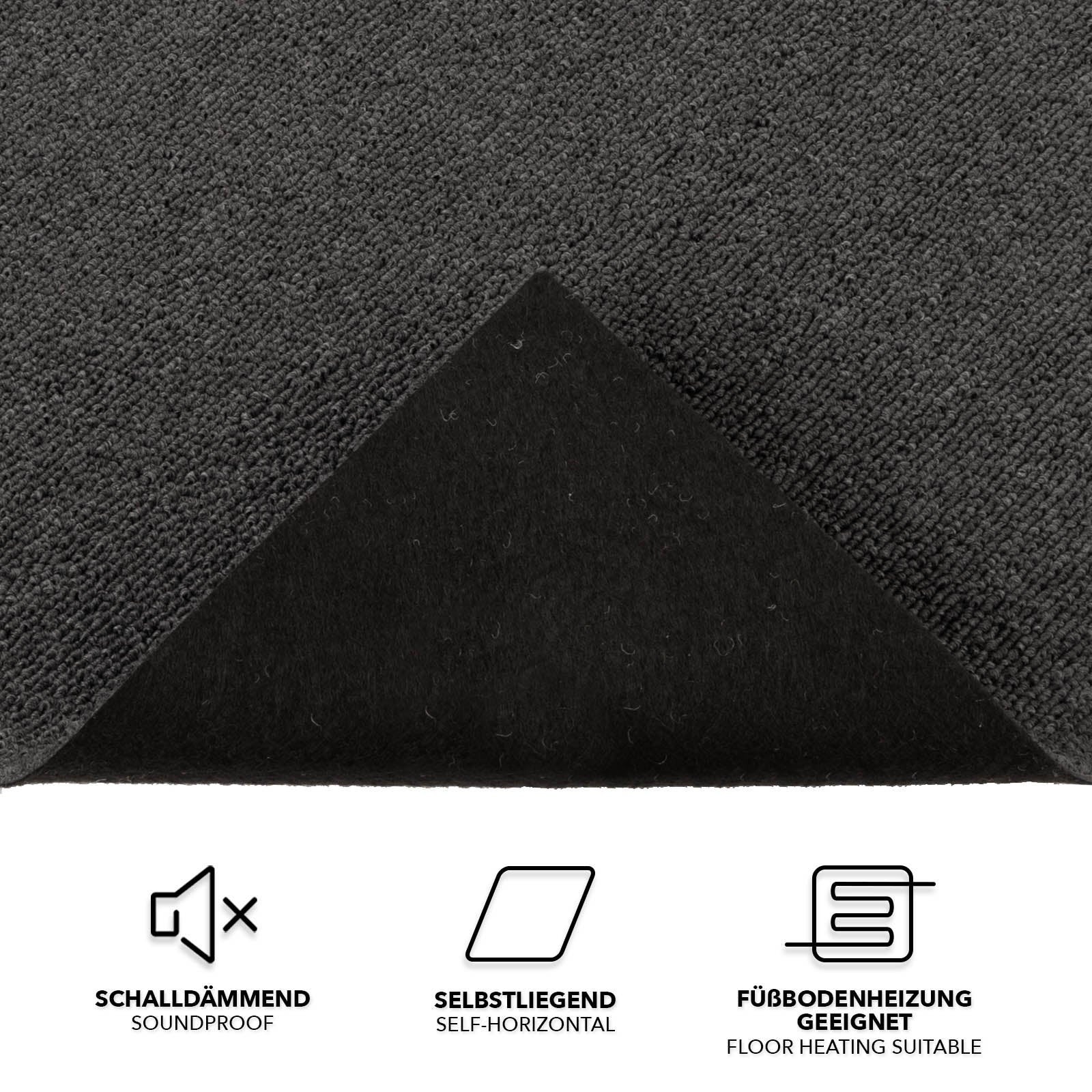 Dalles de moquette autoportantes Moscou, Anthracite 50 x 50 cm - 4