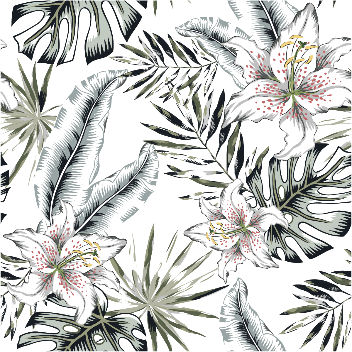 Adesivo arazzo tropicale Matanzas - Sticker adesivo - adesivi murali - 60x60cm - 2