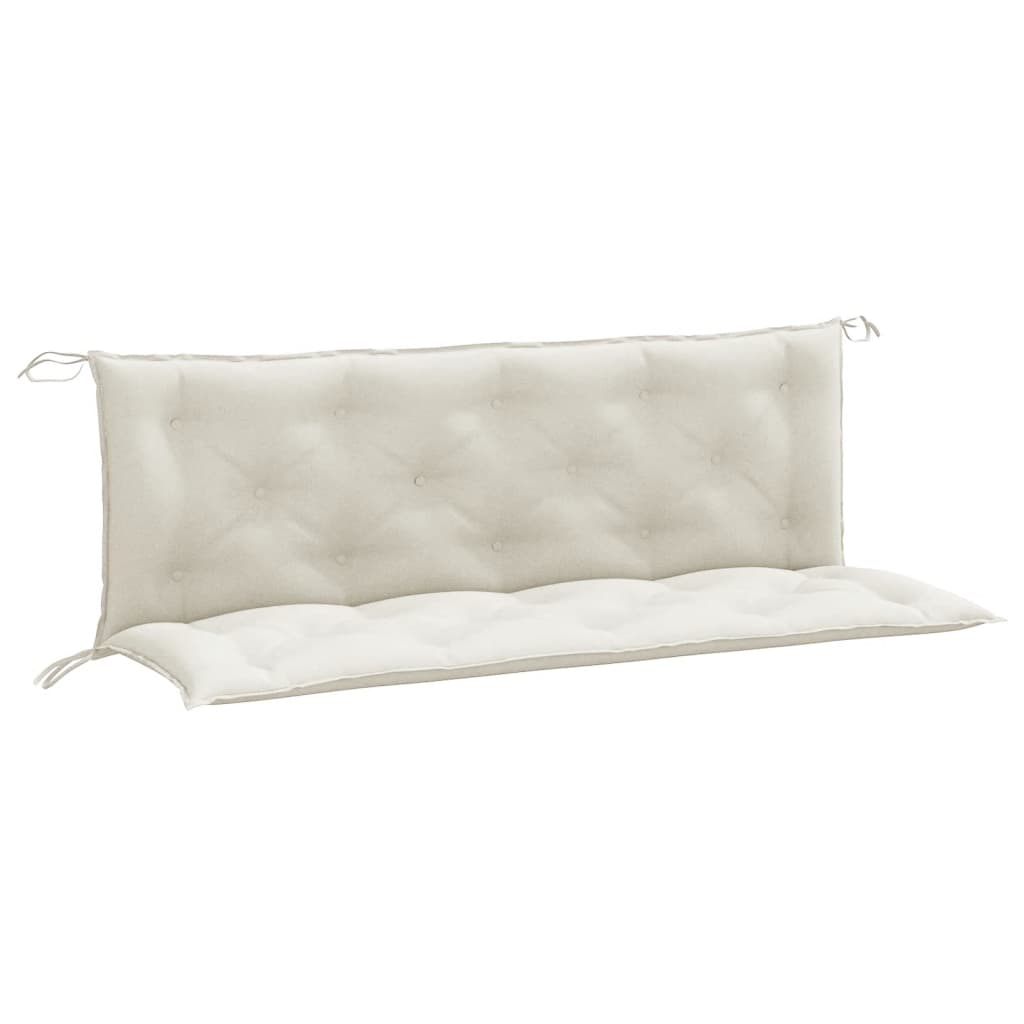 Pack 2 uds cojín exterior | cojines para banco jardín tela crema melange 150x50x7 cm cfw167777