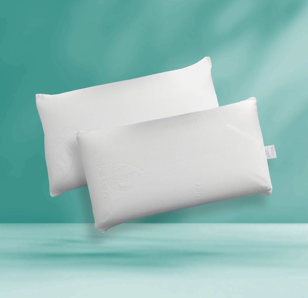 Pack de 2 almohadas nix moon lite | núcleo viscoelástico y tejido aloe vera | 70 cm
