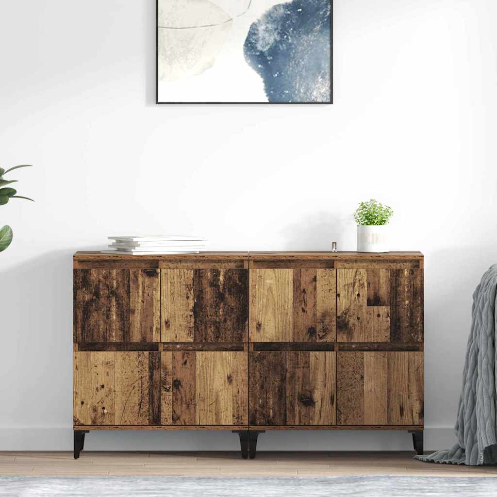 Buffets 2 pc Bois Ancien 60 x 35 x 70 cm Bois d'ingénierie | Leroy Merlin
