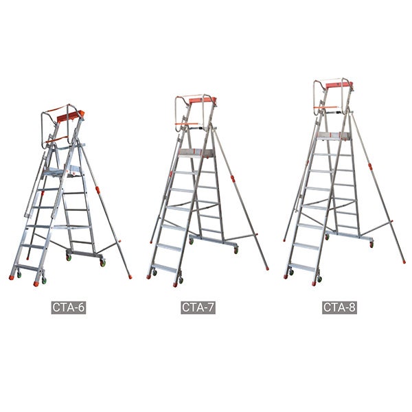FACAL - Escabeau Aluminium Roulant Avec Stabilisateurs Casta - 5