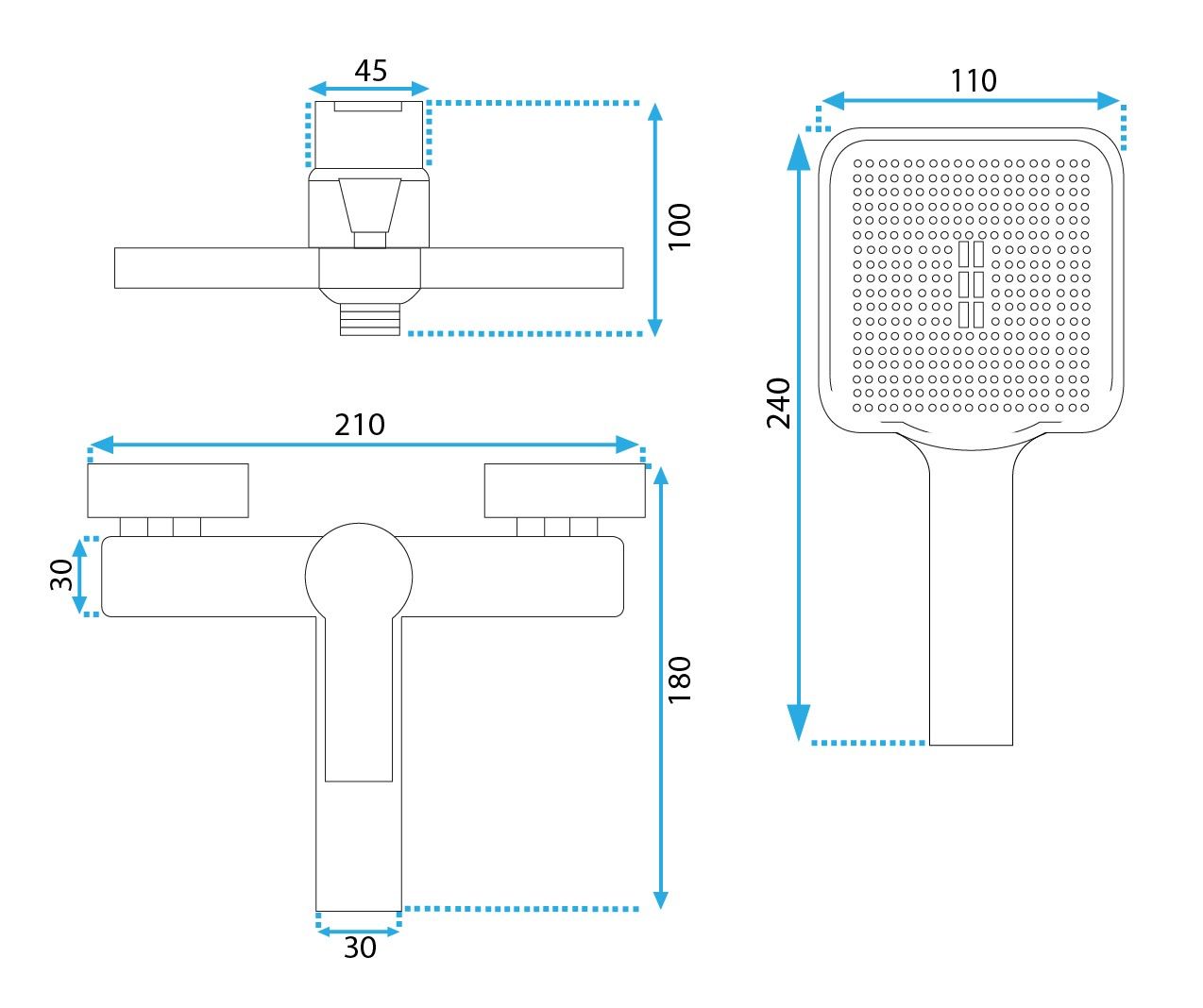 Bateria wannowa REA ARGUS CZARNA - 6