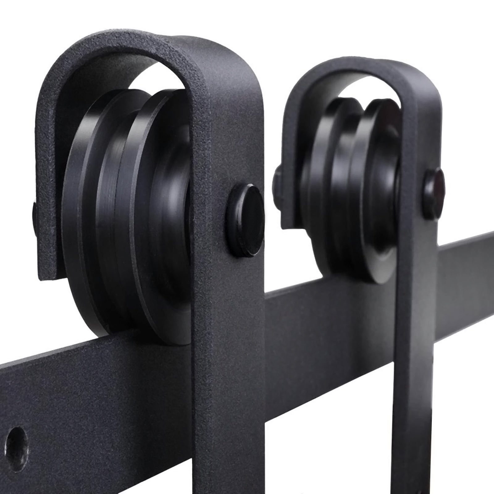 Herraje para puerta corredera Homcom negro 200x0,6x4 cm - 4