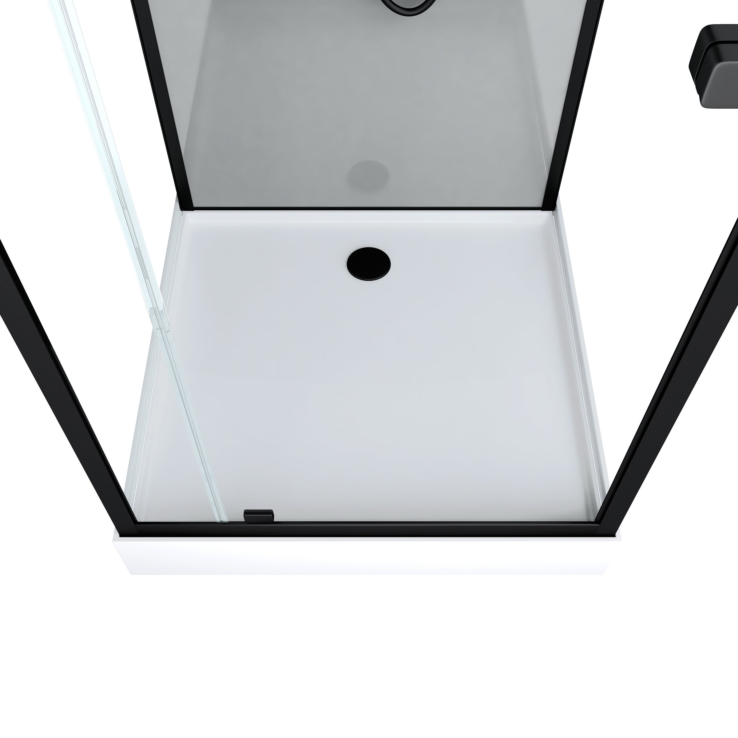 Cabine de douche Hydromassante 90x90x215 cm - Fonds Gris et Profilés Noir Mat - GREY STYLE - 6