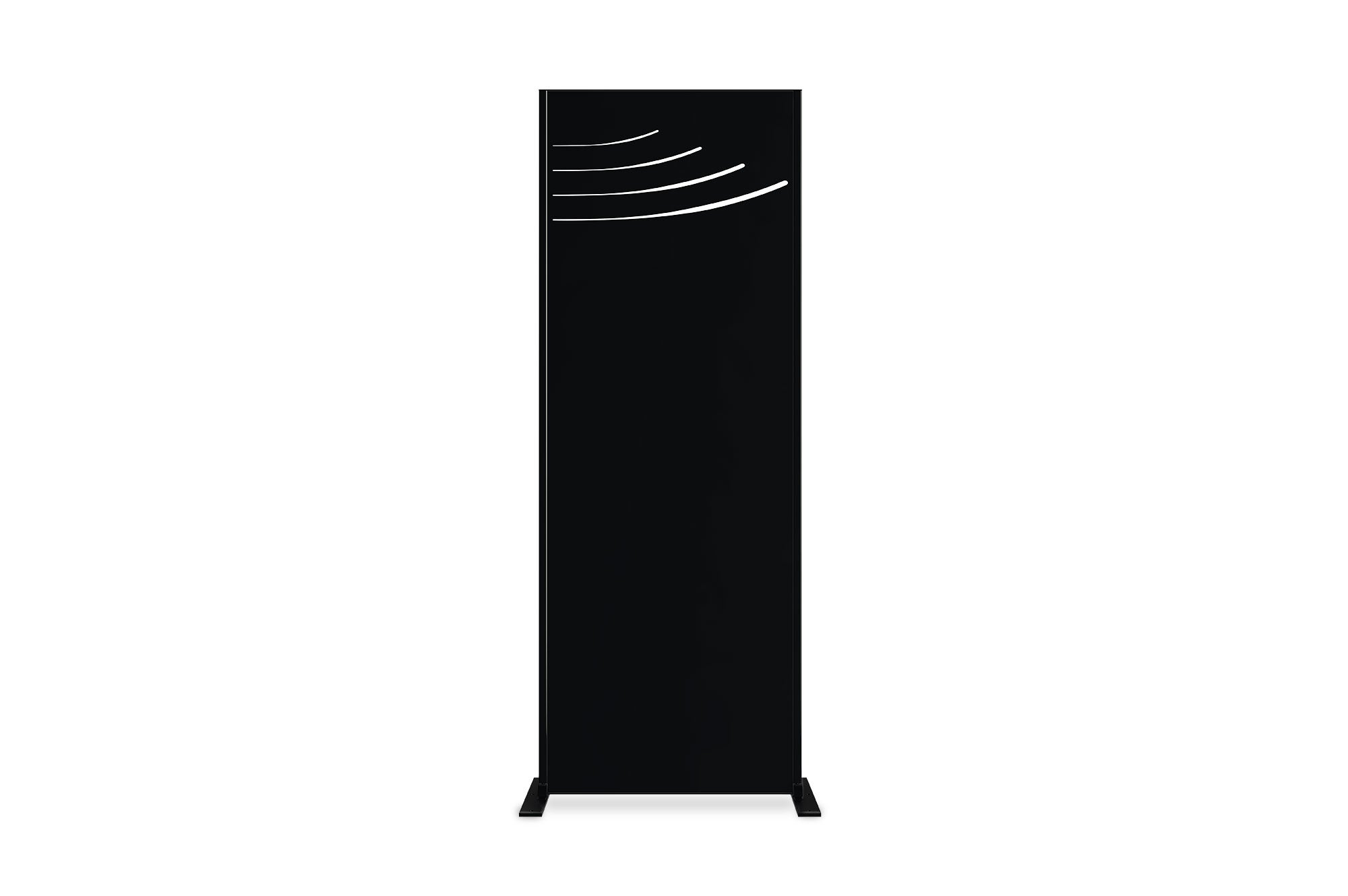 Panel dekoracyjny VELETA czarny na górze ze wzorami H.160cm