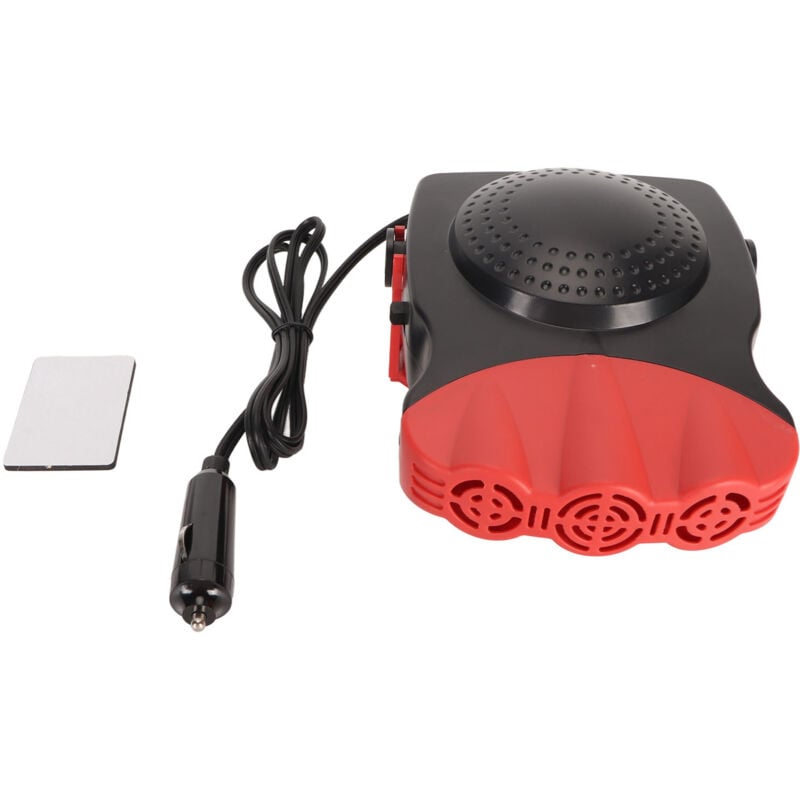 Ogrzewacz samochodowy obrotowy 360°, lekki i przenośny, bezpieczny i wydajny, czarno-czerwony z funkcją odmrażania przy zapalniczce, odpowiedni do sa