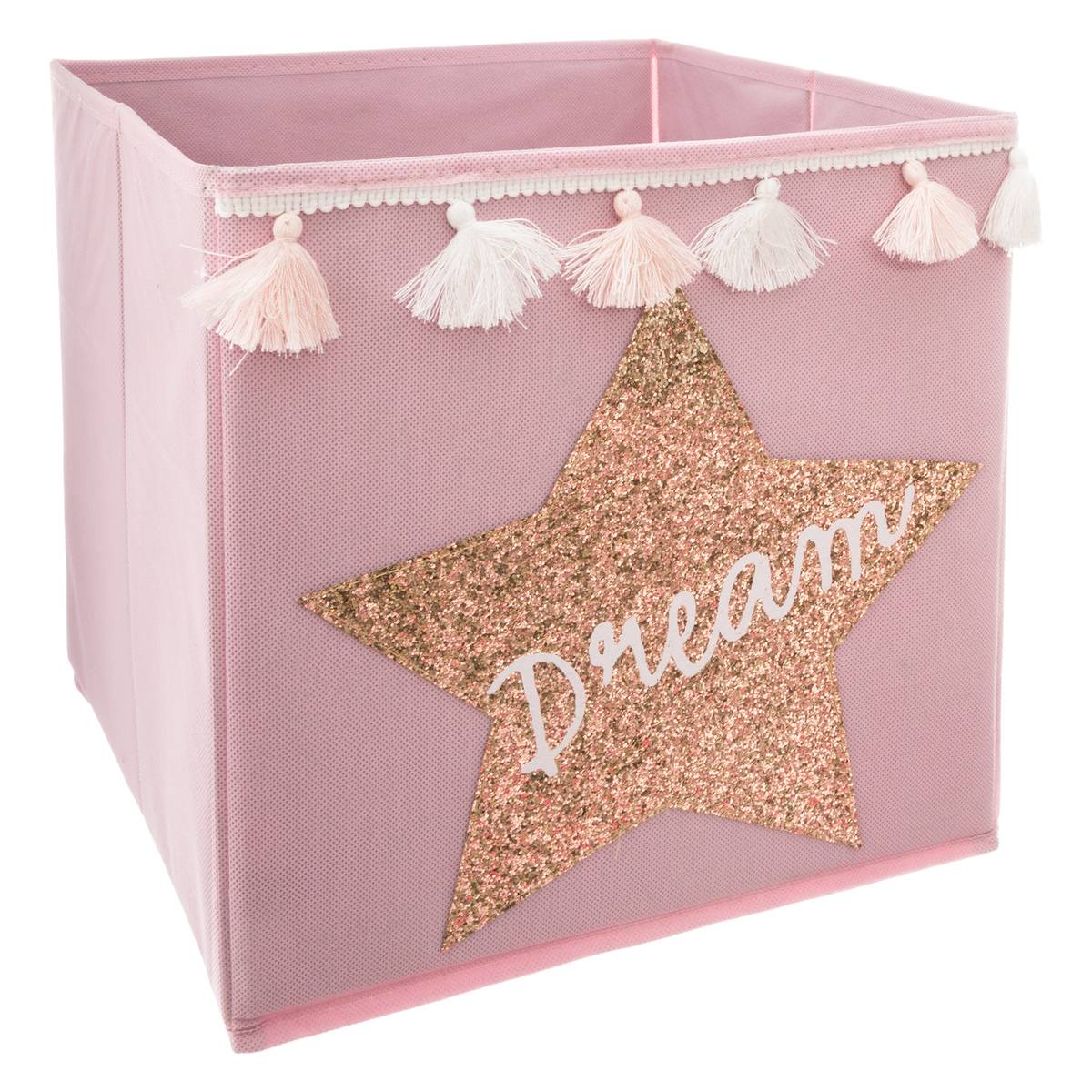 Atmosphera Sac De Rangement Enfant Biche - D32 Cm, Panier Jouets Pliable Polyester