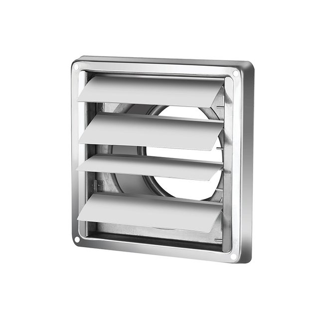 Kratka wentylacyjna - zamykana - stal nierdzewna - do rur 100 mm