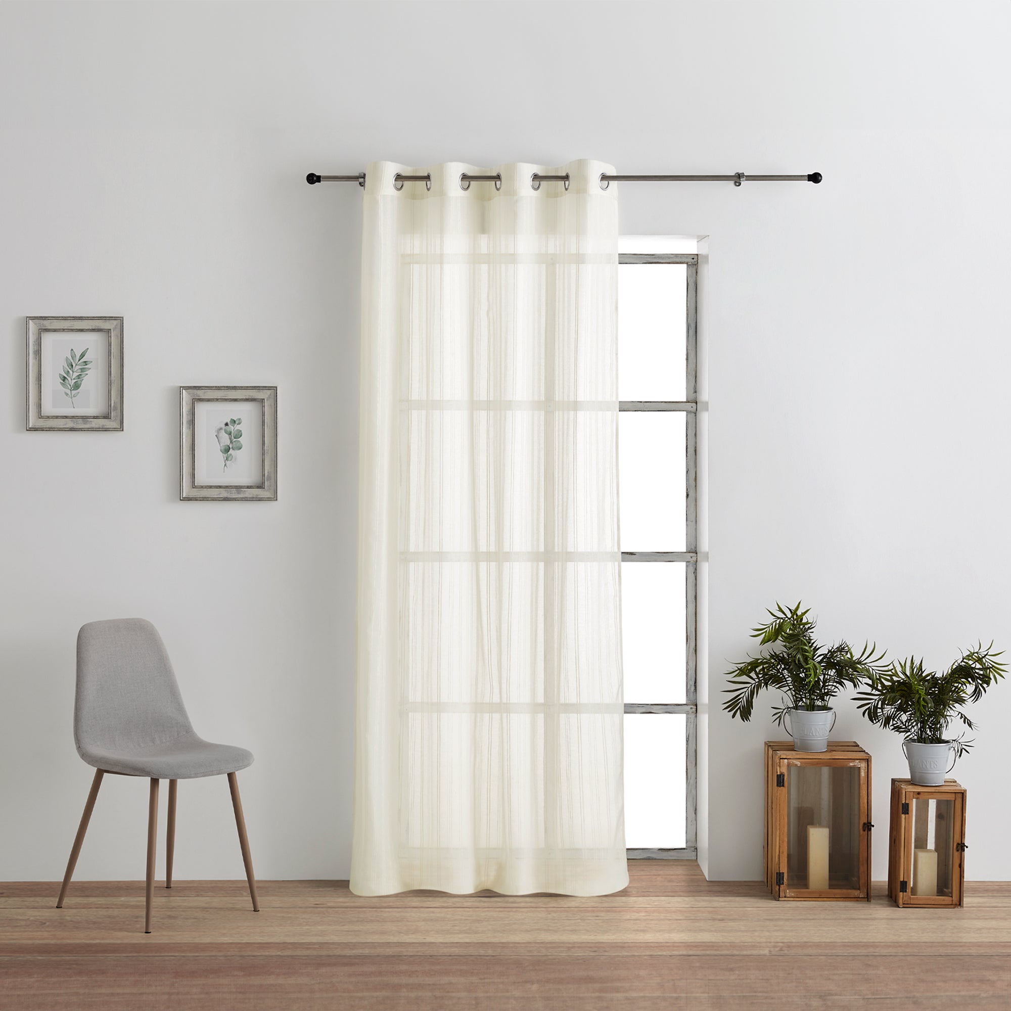 Cortina Blanca Visillo Con Ojales (280 X 240 Cm) Maël Blanco - Cortina  Visillo Habitacion, image size:2000x2000