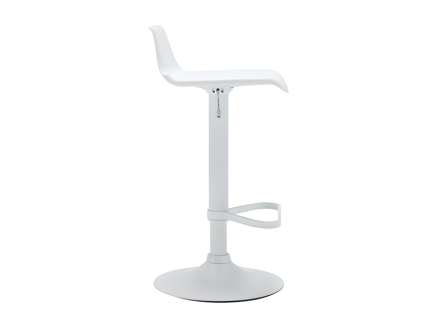 Tabouret de bar - Polypropylène - Hauteur réglable - Coloris blanc - CALAS - 4