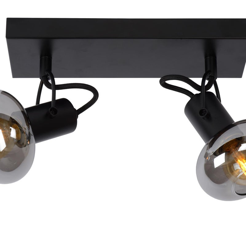 Lampa sufitowa MADEE transparentna-czarna 2xE14x25W szkło wym:18x26x9cm IP20 Lucide
