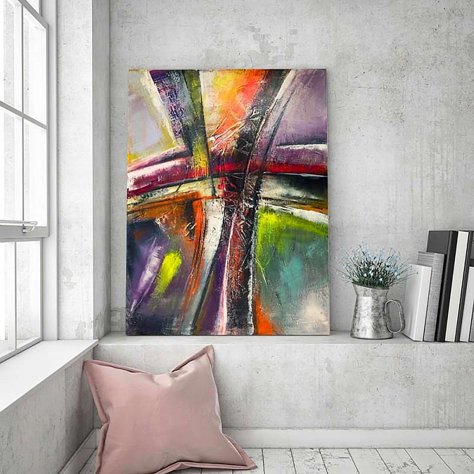 Tableau bois abstrait 74 - 70 x 100 cm - 3