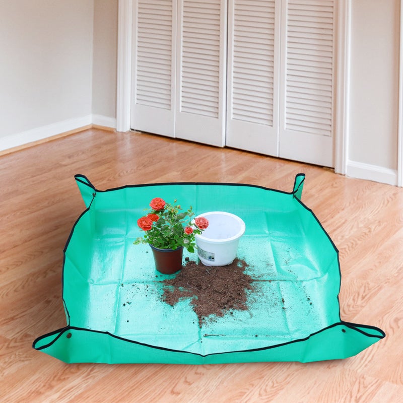 Eusbon Grand Tapis Rempotage Plantes 100x100 Cm - Tapis Imperméable Pliable Pour Intérieur Jardinage Propre