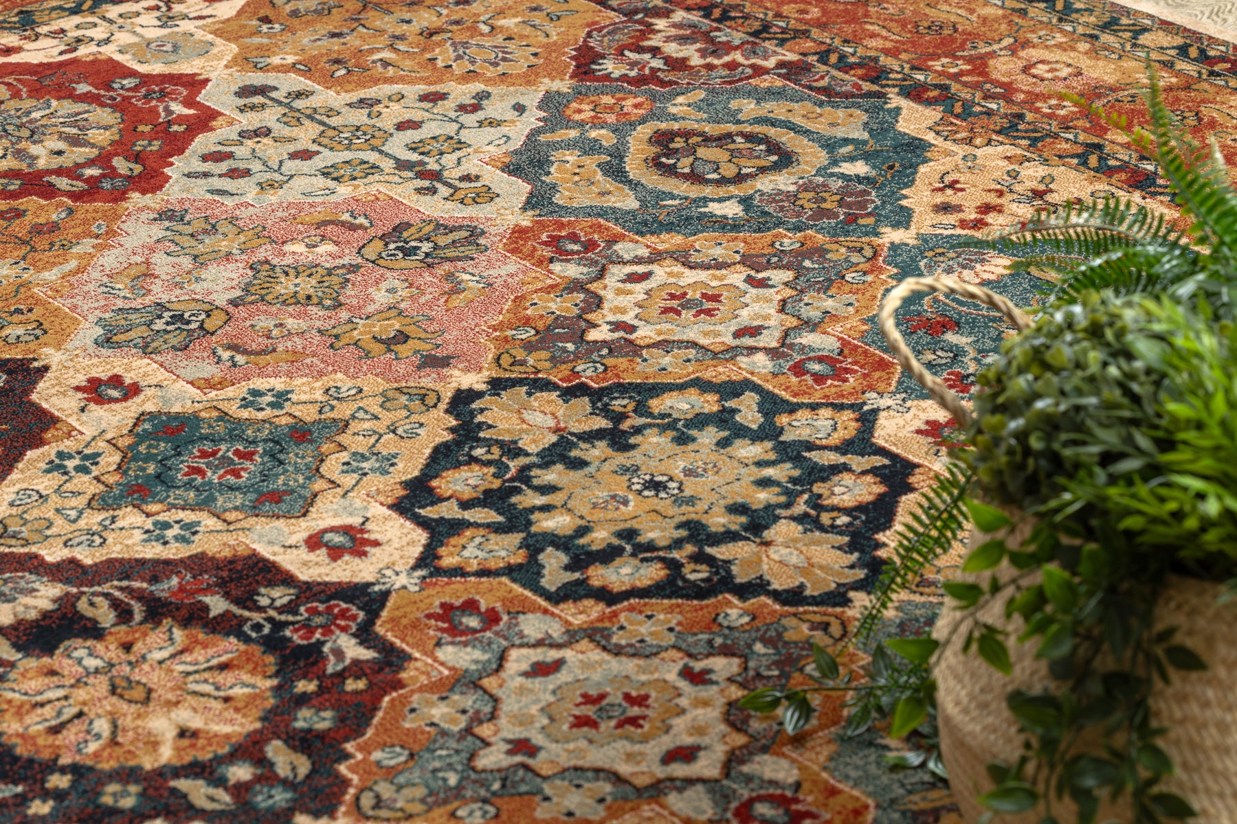 Tappeto di lana POLONIA Azer cornice, orientale, rossa 200x300 cm - 5