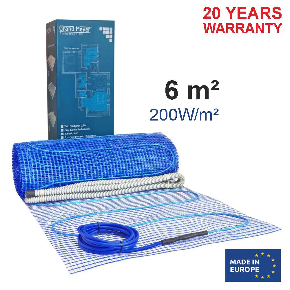 Mata grzewcza 6 m², 200 W/m², 1200 W, Grand Meyer