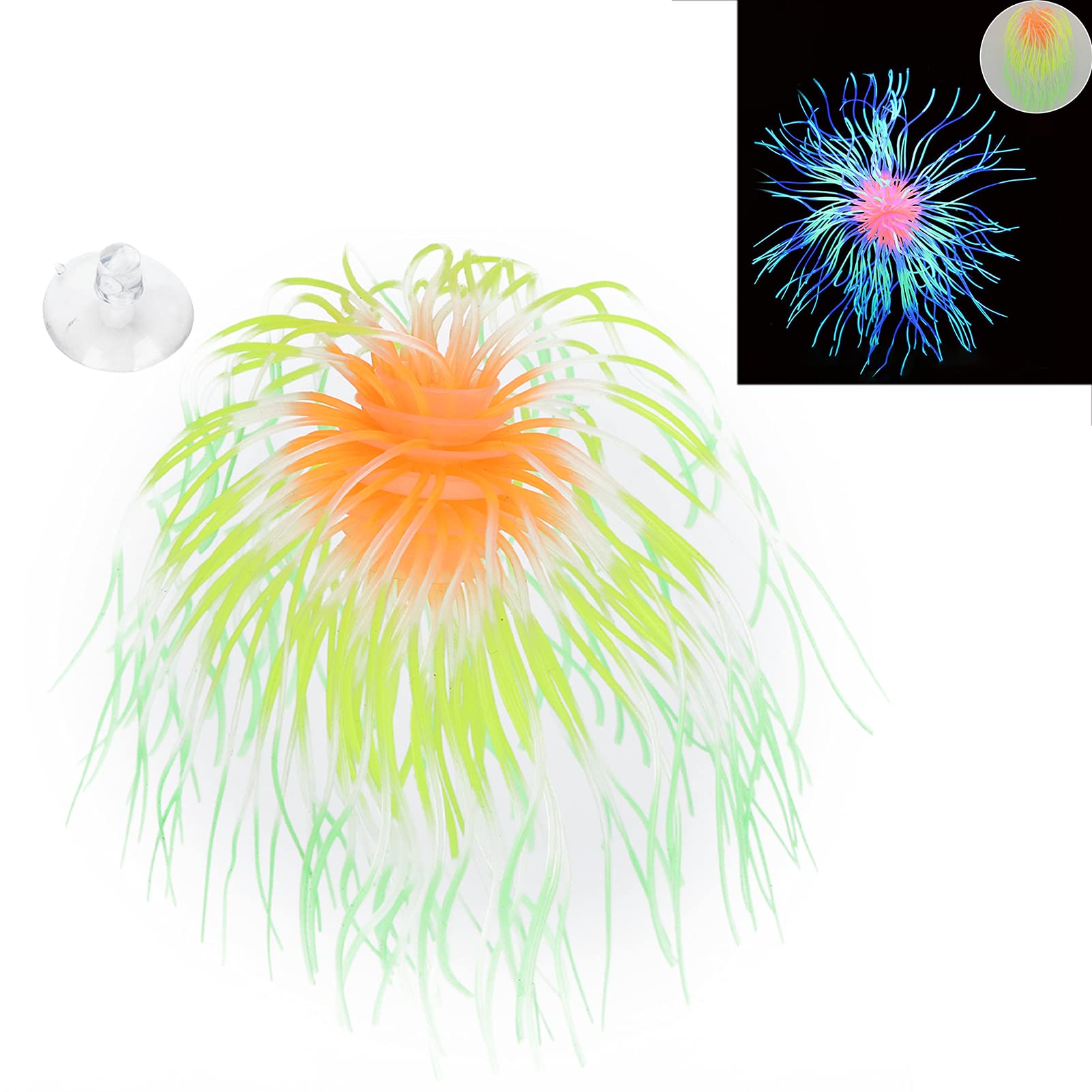 Ornamenti Corallo Luminescente Per Acquario – Decorazioni In Silicone Morbido 14x12x7,5 Cm, Piante Artificiali Che Brillano Al Buio, Per Acqua Dolce E Salata