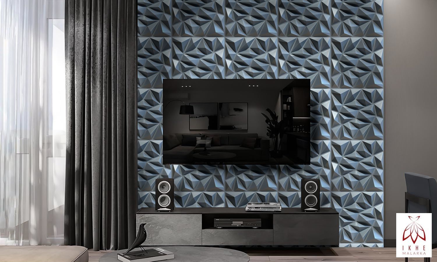 Lot de 12 panneaux muraux 3D en PVC – 3 m² – Effet 
