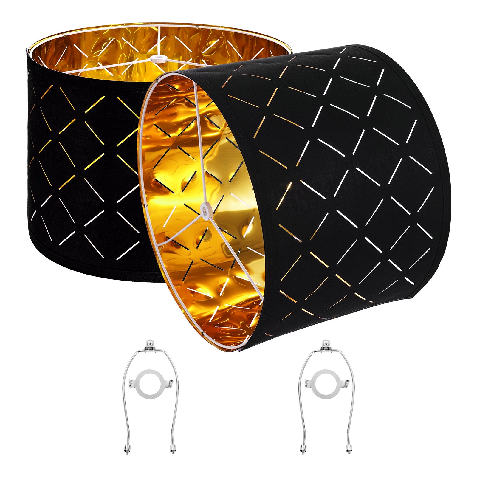 Abażur bęben 33x33x25cm średni z harfą diamentową wklęsłą VEVOR