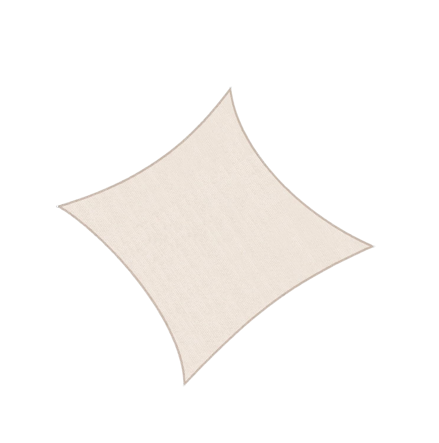Kwadratowy żagiel przeciwsłoneczny z filtrem UV do tarasu, ogrodu, trawnika, aktywności na świeżym powietrzu i na plażę, 3 x 3 metry, kolor ecru